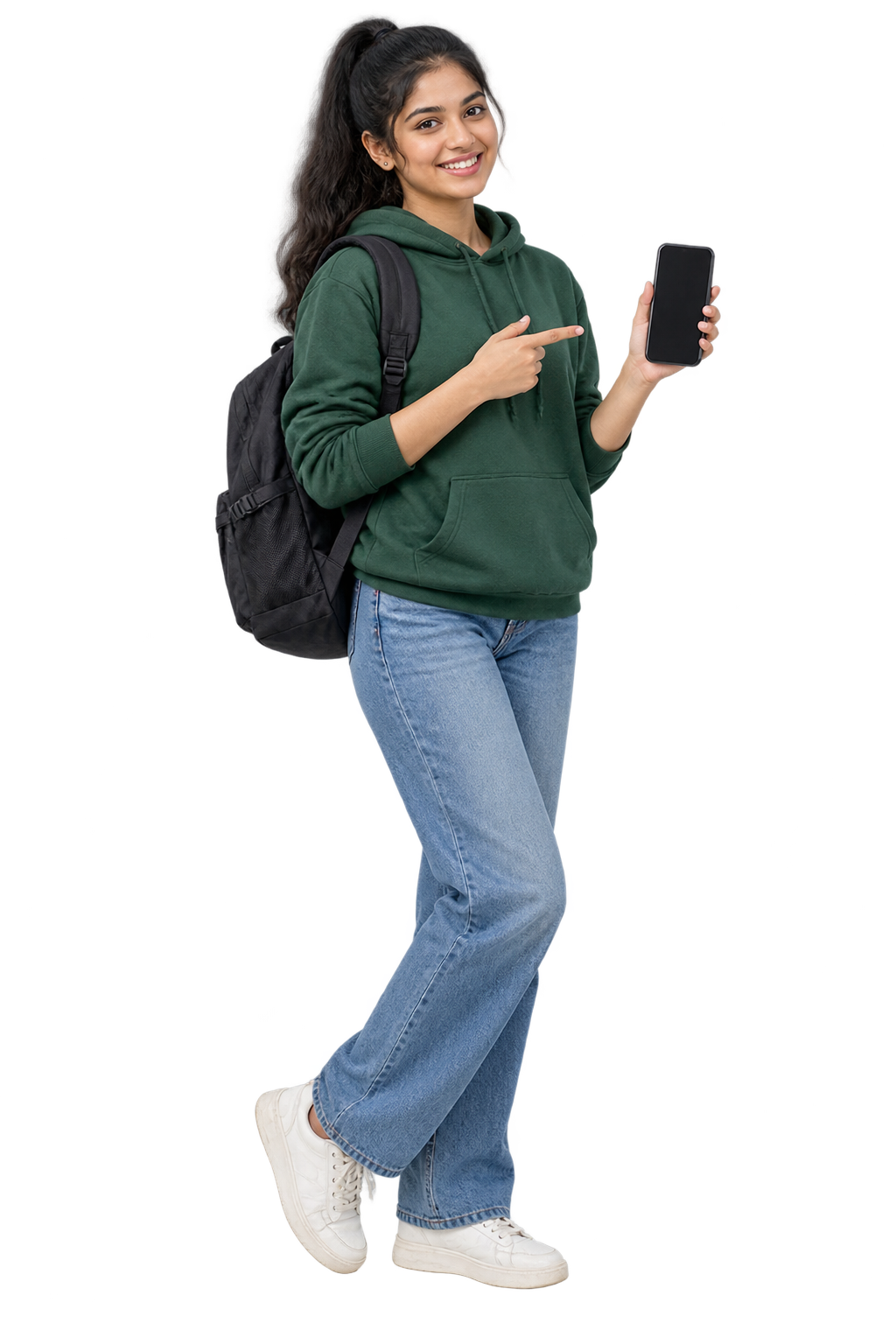 Library owner using GoLibrary on her phone